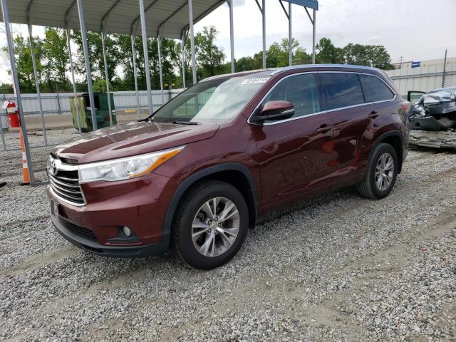5TDJKRFH4FS075645 - 2015 TOYOTA HIGHLANDER XLE Rot Foto 1