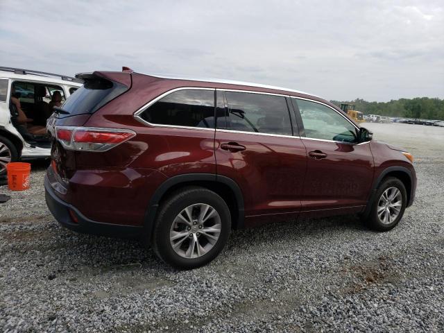 5TDJKRFH4FS075645 - 2015 TOYOTA HIGHLANDER XLE Rot Foto 3