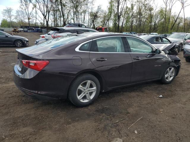 1G1ZB5ST2LF114484 - 2020 CHEVROLET MALIBU LS MAROON photo 3