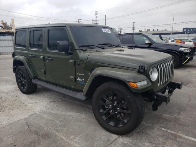 1C4JJXP6XMW643060 - 2021 JEEP WRANGLER U SAHARA 4XE GREEN photo 4