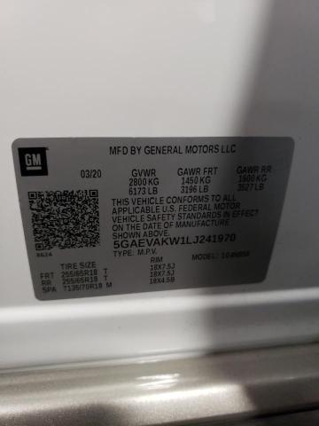 5GAEVAKW1LJ241970 - 2020 BUICK ENCLAVE ESSENCE WHITE photo 13