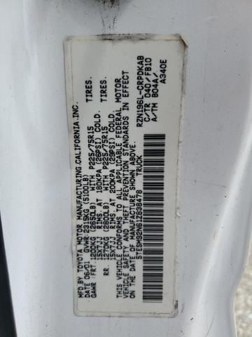 5TESM92N61Z838478 - 2001 TOYOTA TACOMA XTRACAB PRERUNNER თეთრი ფოტო 12