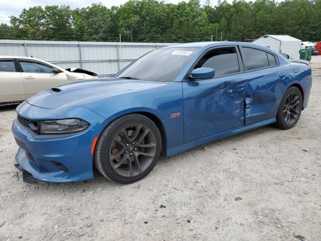 2C3CDXGJXLH162215 - 2020 DODGE CHARGER SCAT PACK BLUE photo 1