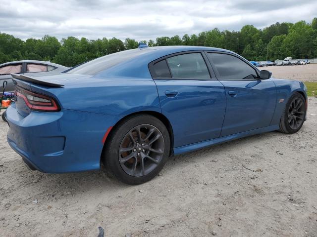 2C3CDXGJXLH162215 - 2020 DODGE CHARGER SCAT PACK BLUE photo 3