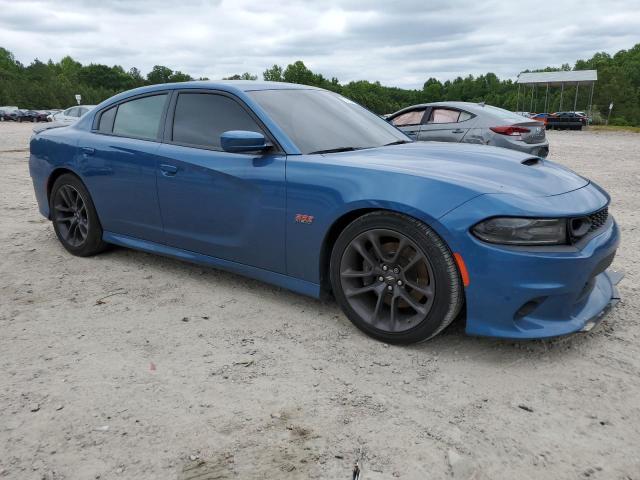 2C3CDXGJXLH162215 - 2020 DODGE CHARGER SCAT PACK BLUE photo 4