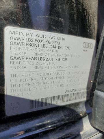 WA18NAF42HA062052 - 2017 AUDI A4 ALLROAD PREMIUM PLUS BLACK photo 12