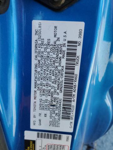 5TETU62N55Z094431 - 2005 TOYOTA TACOMA PRERUNNER ACCESS CAB BLUE photo 12