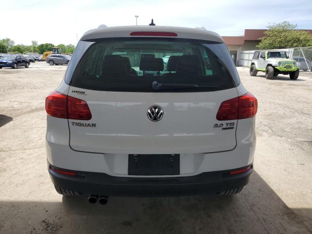 WVGBV3AX1EW505682 - 2014 VOLKSWAGEN TIGUAN S WHITE photo 6