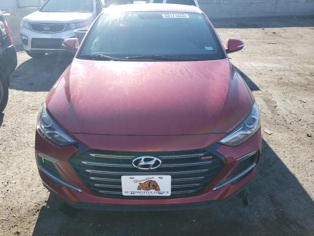 KMHD04LB3HU320631 - 2017 HYUNDAI ELANTRA SPORT RED photo 5