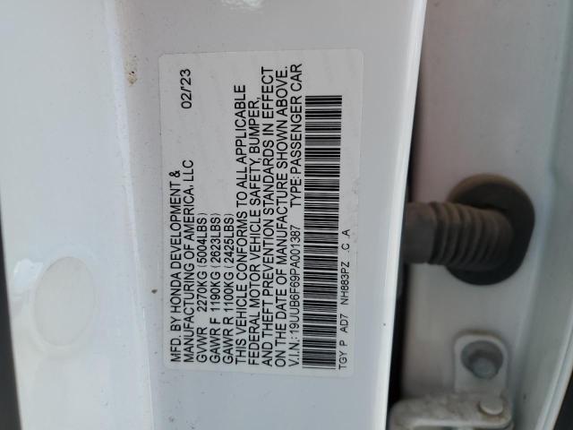 19UUB6F69PA001387 - 2023 ACURA TLX ADVANCE WHITE photo 13