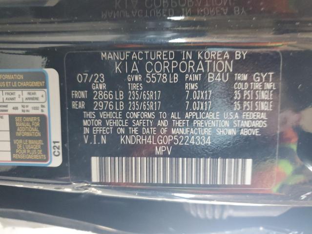 KNDRH4LG0P5224334 - 2023 KIA SORENTO EX BLACK photo 13