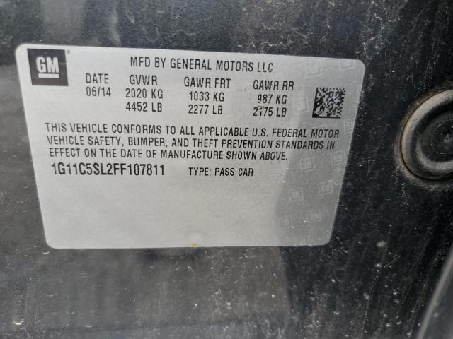 1G11C5SL2FF107811 - 2015 CHEVROLET MALIBU 1LT 石墨色 照片 13