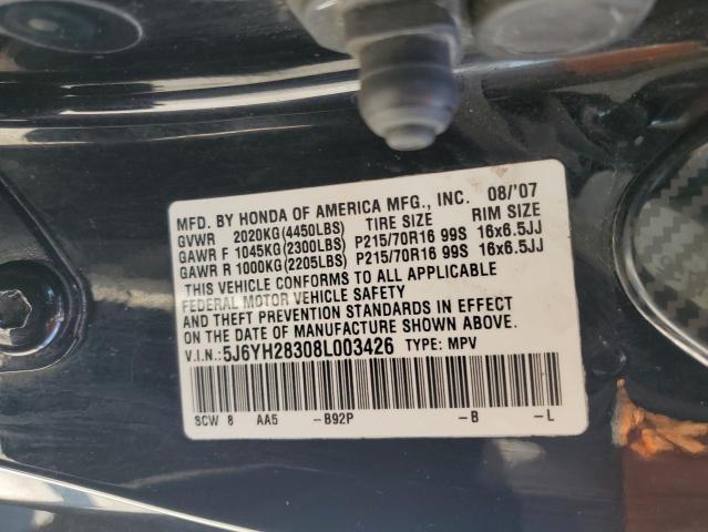 5J6YH28308L003426 - 2008 HONDA ELEMENT LX BLACK photo 14