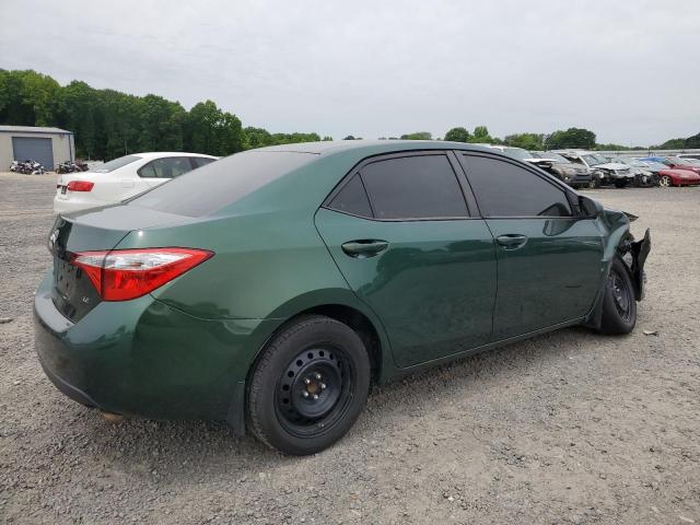 2T1BURHE4FC442246 - 2015 TOYOTA COROLLA L GREEN photo 3