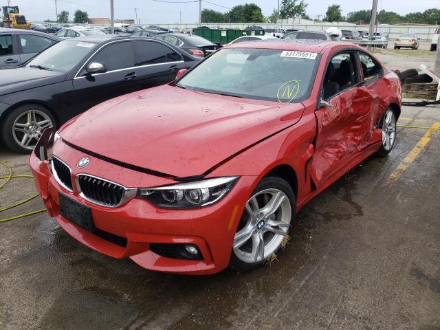 WBA4W5C51JAA49708 - 2018 BMW 430XI RED photo 2