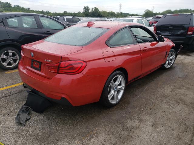 WBA4W5C51JAA49708 - 2018 BMW 430XI RED photo 4