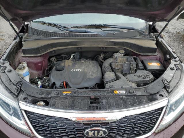 5XYKTDA66FG642879 - 2015 KIA SORENTO LX BURGUNDY photo 12