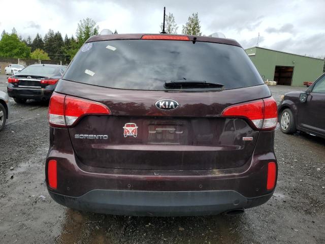 5XYKTDA66FG642879 - 2015 KIA SORENTO LX BURGUNDY photo 6