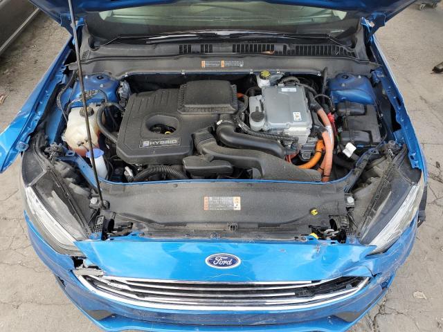 3FA6P0LU8KR131433 - 2019 FORD FUSION SE BLUE photo 11