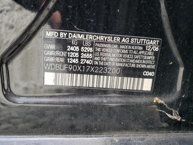 WDBUF90X17X223200 - 2007 MERCEDES-BENZ E 550 4MATIC BLACK photo 12