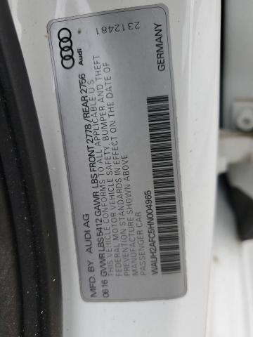 WAUH2AFC5HN004965 - 2017 AUDI A6 PRESTIGE Ağ foto 12