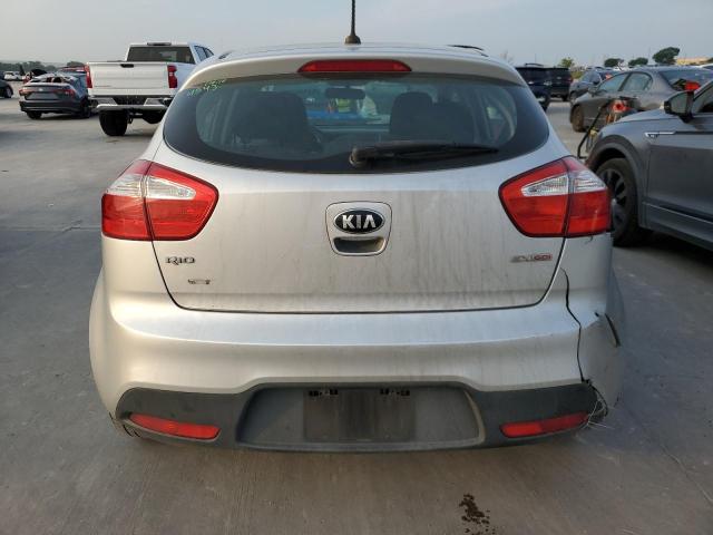 KNADN5A33E6417266 - 2014 KIA RIO EX SILVER photo 6