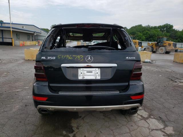 4JGBB8GB1BA700742 - 2011 MERCEDES-BENZ ML 350 4MATIC BLACK photo 6