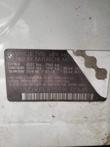 5UXFE83559L308891 - 2009 BMW X5 XDRIVE48I WHITE photo 14