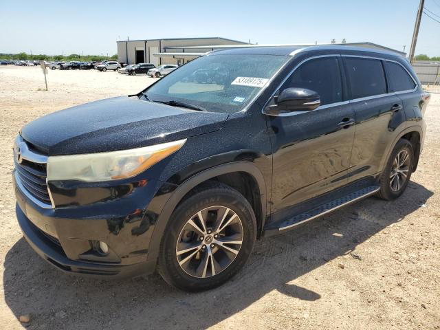 5TDKKRFH7GS177124 - 2016 TOYOTA HIGHLANDER XLE BLACK photo 1