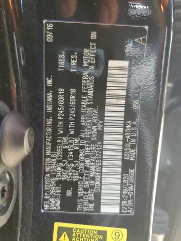 5TDKKRFH7GS177124 - 2016 TOYOTA HIGHLANDER XLE BLACK photo 13