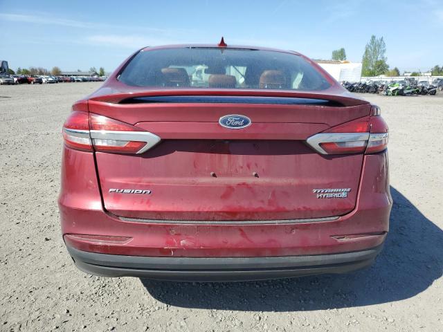 3FA6P0RU4KR206412 - 2019 FORD FUSION TITANIUM 勃艮第红 照片 6