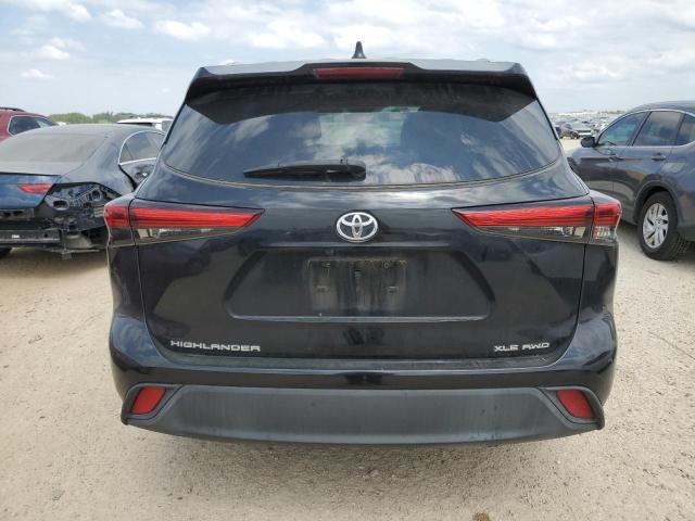 5TDGZRBH4LS502524 - 2020 TOYOTA HIGHLANDER XLE BLACK photo 6