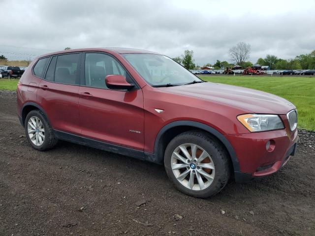 5UXWX9C57D0A29696 - 2013 BMW X3 XDRIVE28I MAROON photo 4