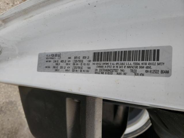 3C6TRVAG0HE527557 - 2017 RAM PROMASTER 1500 STANDARD WHITE photo 13