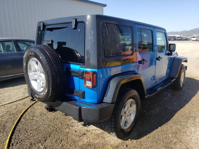 1C4BJWDGXFL632396 - 2015 JEEP WRANGLER U SPORT BLUE photo 4