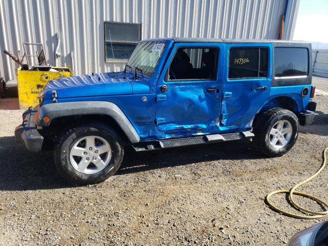 1C4BJWDGXFL632396 - 2015 JEEP WRANGLER U SPORT BLUE photo 9