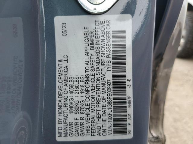 19XFL1G88PE009937 - 2023 HONDA CIVIC SPORT TOURING GRAY photo 12