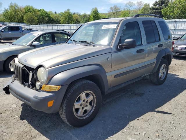 1J4GL48K05W714454 - 2005 JEEP LIBERTY SPORT TAN photo 1