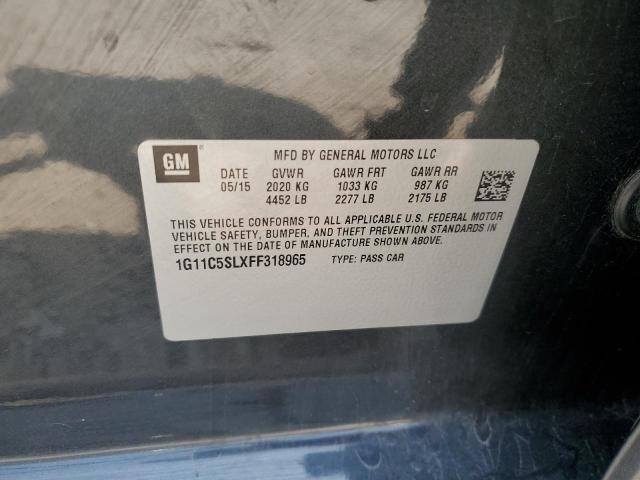 1G11C5SLXFF318965 - 2015 CHEVROLET MALIBU 1LT 灰色 照片 12