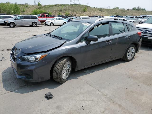 4S3GTAB64J3745430 - 2018 SUBARU IMPREZA PREMIUM GRAY photo 1