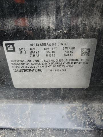 1G1JB5SHXH4115183 - 2017 CHEVROLET SONIC LS Qara foto 12