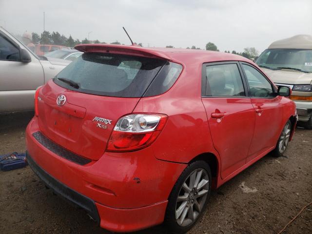 2T1GE40E99C002707 - 2009 TOYOTA COROLLA MA XRS RED photo 3