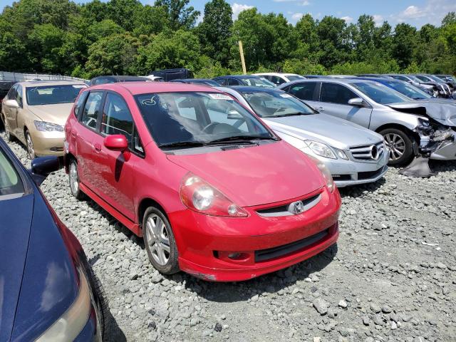 JHMGD38627S048464 - 2007 HONDA FIT S RED photo 4