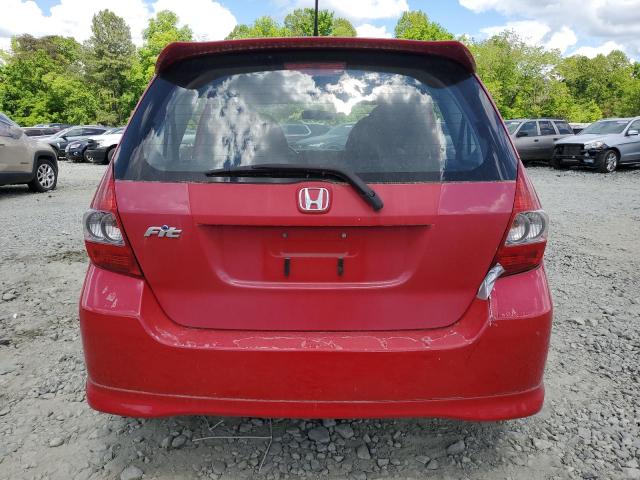 JHMGD38627S048464 - 2007 HONDA FIT S RED photo 6