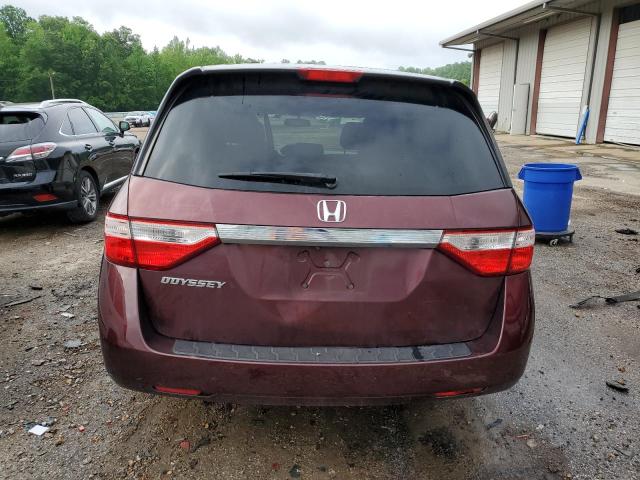 5FNRL5H66DB025187 - 2013 HONDA ODYSSEY EXL MAROON photo 6