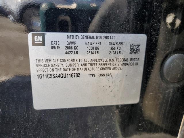 1G11C5SA4GU116702 - 2016 CHEVROLET MALIBU LIM LT 黑色 照片 13