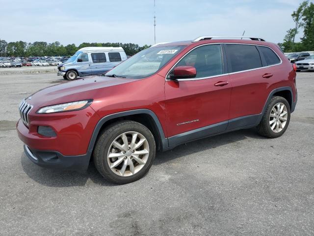 1C4PJLDB9EW222260 - 2014 JEEP CHEROKEE LIMITED RED photo 1