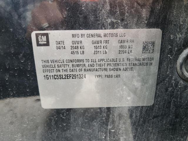 1G11C5SL2EF291324 - 2014 CHEVROLET MALIBU 1LT CHARCOAL photo 12