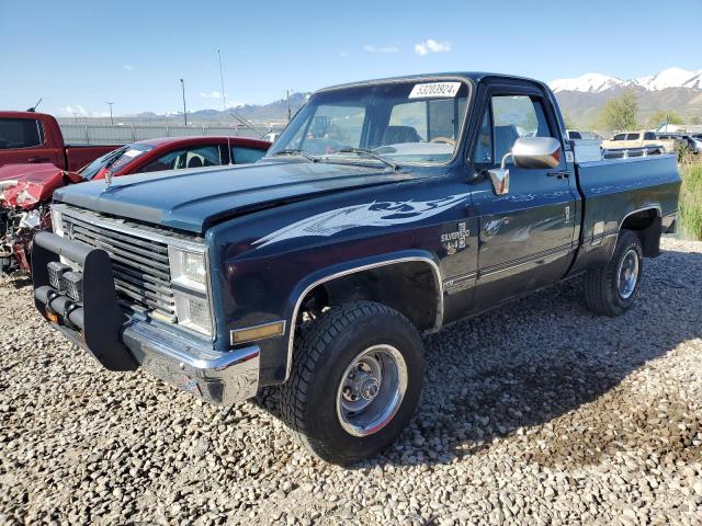 1GCEK14H7EJ161338 - 1984 CHEVROLET K10 BLUE photo 1