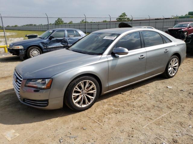 WAUAVAFD9BN019476 - 2011 AUDI A8 QUATTRO SILVER photo 1